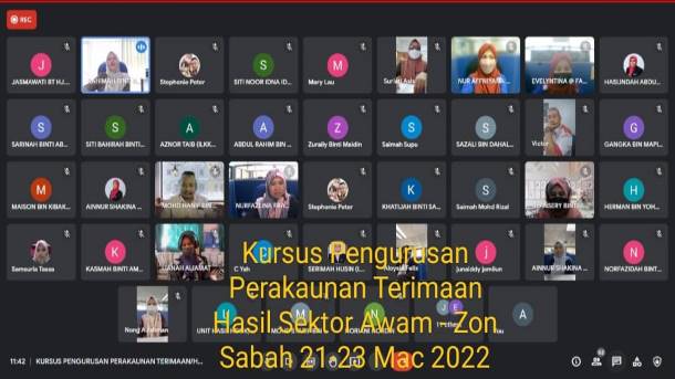 kursus Pengurusan Perakaunan Terimaan Hasil Sektor Awam Zon Sabah